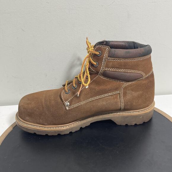 Hy-Test by Wolverine Work Boots Mens Size 11‎ Steel Toe Suede Safety Shoes - Picture 6 of 11